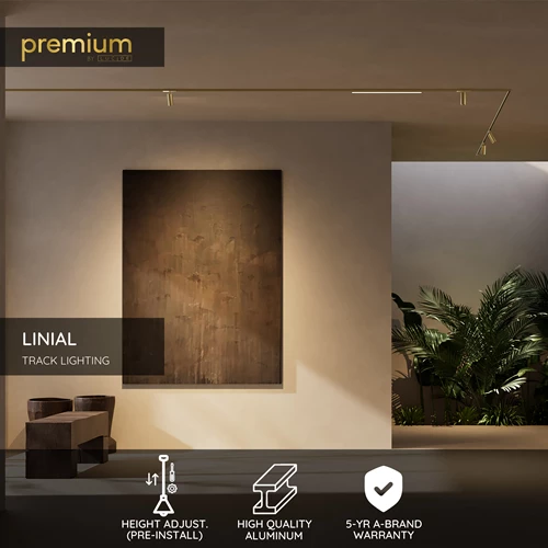 Lucide Premium LINIAL Pendant connection for built-in driver - 1-Circuit lighting system - Smart - 48V Track - Champagne - USP